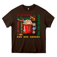 Chocolate Brown tis the season Heavy Core Tee - Zillion Design Studio