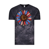 Cloud Black usa flag camouflage sunflower Vintage Tee - JahusDesignShop