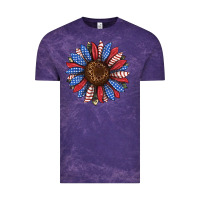 Cloud Purple usa flag camouflage sunflower Vintage Tee - JahusDesignShop