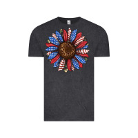 Vintage Black usa flag camouflage sunflower Vintage Tee - JahusDesignShop