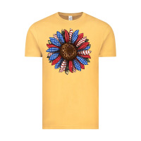 Vintage Mustard usa flag camouflage sunflower Vintage Tee - JahusDesignShop