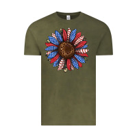 Vintage Olive usa flag camouflage sunflower Vintage Tee - JahusDesignShop