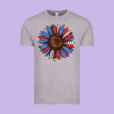 Usa Flag Camouflage Sunflower Vintage Tee Designed By Jahusdesignshop