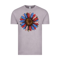 Vintage Zinc usa flag camouflage sunflower Vintage Tee - JahusDesignShop