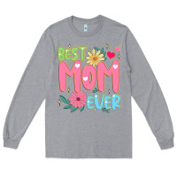 Heather Grey best mom ever Long Sleeve Tee - JahusDesignShop