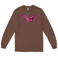 Chestnut floral breast cancer butterfly Long Sleeve Tee - Jasminsmagicworld