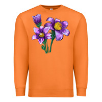 Carrot Pasque Flower Illustrations Premium Sweatshirt - LillyAllenDesigns