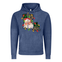 Vintage Denim Louisiana map christmas santa Vintage Hoodie - FaDigitalArtStudio