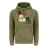Vintage Olive Louisiana map christmas santa Vintage Hoodie - FaDigitalArtStudio