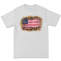 Dove Grey america leopard glitter flag Premium Tee - Zillion Design Studio