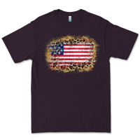 Plum america leopard glitter flag Premium Tee - Zillion Design Studio