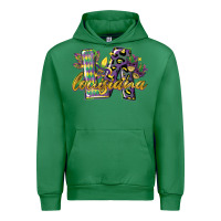 Emerald louisiana leopard mardi gras 12 inches 300 dpi Urban Hoodie - CowGirlArtShop