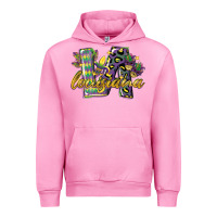 Fuchsia Pink louisiana leopard mardi gras 12 inches 300 dpi Urban Hoodie - CowGirlArtShop