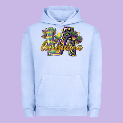 Louisiana Leopard Mardi Gras 12 Inches 300 Dpi Urban Hoodie Designed By Cowgirlartshop