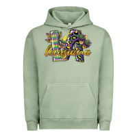 Pigment Oil Green louisiana leopard mardi gras 12 inches 300 dpi Urban Hoodie - CowGirlArtShop