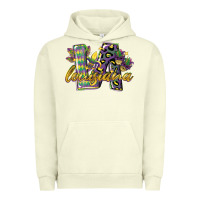 Pigment Pistachio louisiana leopard mardi gras 12 inches 300 dpi Urban Hoodie - CowGirlArtShop