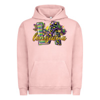 Pigment Salmon louisiana leopard mardi gras 12 inches 300 dpi Urban Hoodie - CowGirlArtShop