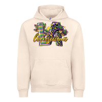 Sandshell louisiana leopard mardi gras 12 inches 300 dpi Urban Hoodie - CowGirlArtShop