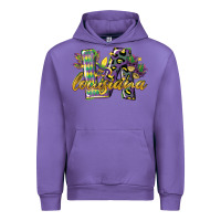 Tulip louisiana leopard mardi gras 12 inches 300 dpi Urban Hoodie - CowGirlArtShop