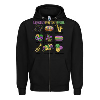 Black laissez les bons temps rouler Zipper Hoodie - MaliasSmallBusiness