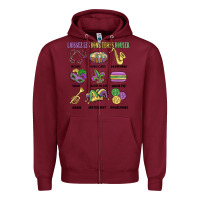 Burgundy laissez les bons temps rouler Zipper Hoodie - MaliasSmallBusiness