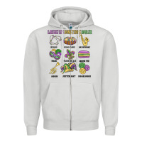 Dove Grey laissez les bons temps rouler Zipper Hoodie - MaliasSmallBusiness