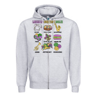 Heather Grey laissez les bons temps rouler Zipper Hoodie - MaliasSmallBusiness