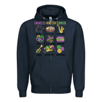 Navy laissez les bons temps rouler Zipper Hoodie - MaliasSmallBusiness