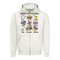 Oatmeal Heather laissez les bons temps rouler Zipper Hoodie - MaliasSmallBusiness