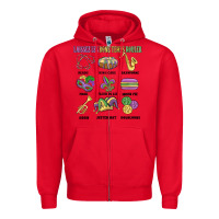 Red laissez les bons temps rouler Zipper Hoodie - MaliasSmallBusiness