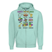 Seafoam laissez les bons temps rouler Zipper Hoodie - MaliasSmallBusiness