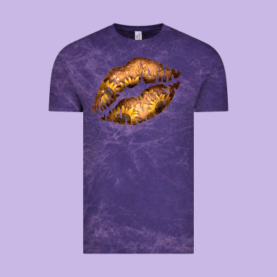 Western Sunflower Lips Vintage Tee Designed By Bettercallsaul