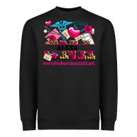 Black costom name valentines day cna certified nursing Heavyweight Sweatshirt - AdoDesignShop