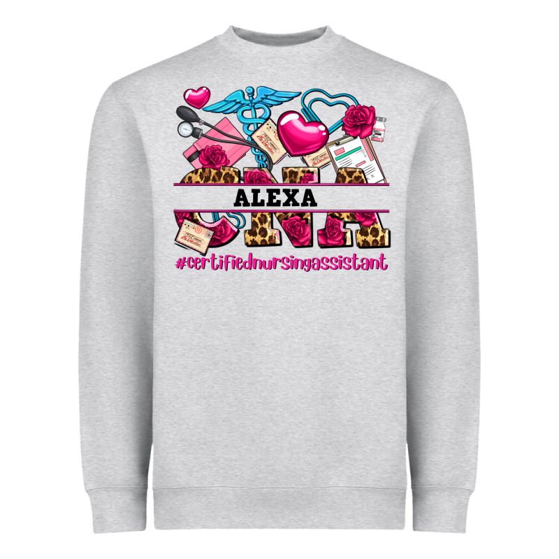 Costom Name Valentines Day Cna Certified Nursing Heavyweight Sweatshirt by AdoDesignShop | Teevron