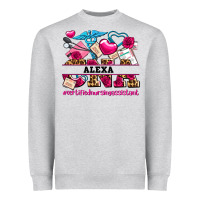 Heather Grey costom name valentines day cna certified nursing Heavyweight Sweatshirt - AdoDesignShop