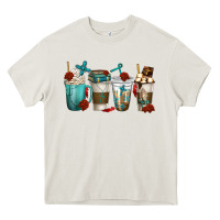 Cream faith coffee cups Heavy Core Tee - texasbilliewilder