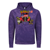 Cloud Purple america soldier truck Vintage Hoodie - CowhideDigitalArt
