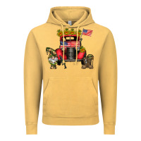 Vintage Mustard america soldier truck Vintage Hoodie - CowhideDigitalArt