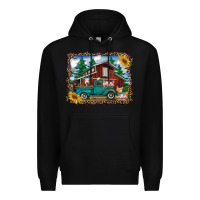 Black western barn with farm animals Premium Hoodie - RanaPortraitStore