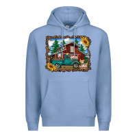 Colony Blue western barn with farm animals Premium Hoodie - RanaPortraitStore