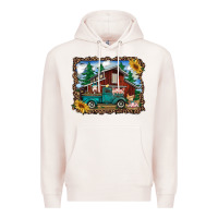 Pale Pink western barn with farm animals Premium Hoodie - RanaPortraitStore
