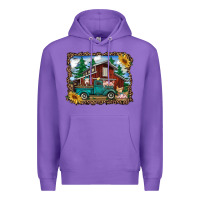 Purple western barn with farm animals Premium Hoodie - RanaPortraitStore