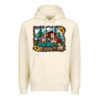 Sandshell western barn with farm animals Premium Hoodie - RanaPortraitStore