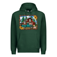 Sports Green western barn with farm animals Premium Hoodie - RanaPortraitStore