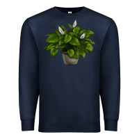 Navy Peace Lily Premium Sweatshirt - LillyAllenDesigns