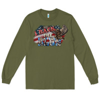 Army Green i back the blue eagle Long Sleeve Tee - NancyCooperArtShop