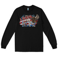 Black i back the blue eagle Long Sleeve Tee - NancyCooperArtShop