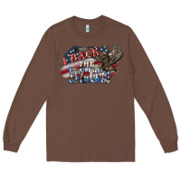 Chestnut i back the blue eagle Long Sleeve Tee - NancyCooperArtShop
