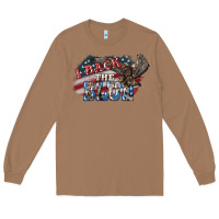 Toasted Coconut i back the blue eagle Long Sleeve Tee - NancyCooperArtShop