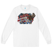 White i back the blue eagle Long Sleeve Tee - NancyCooperArtShop